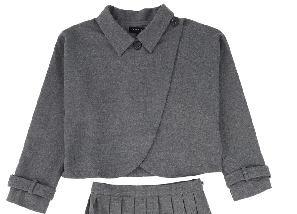 Bamboo Heather Grey Wool jacket size down!