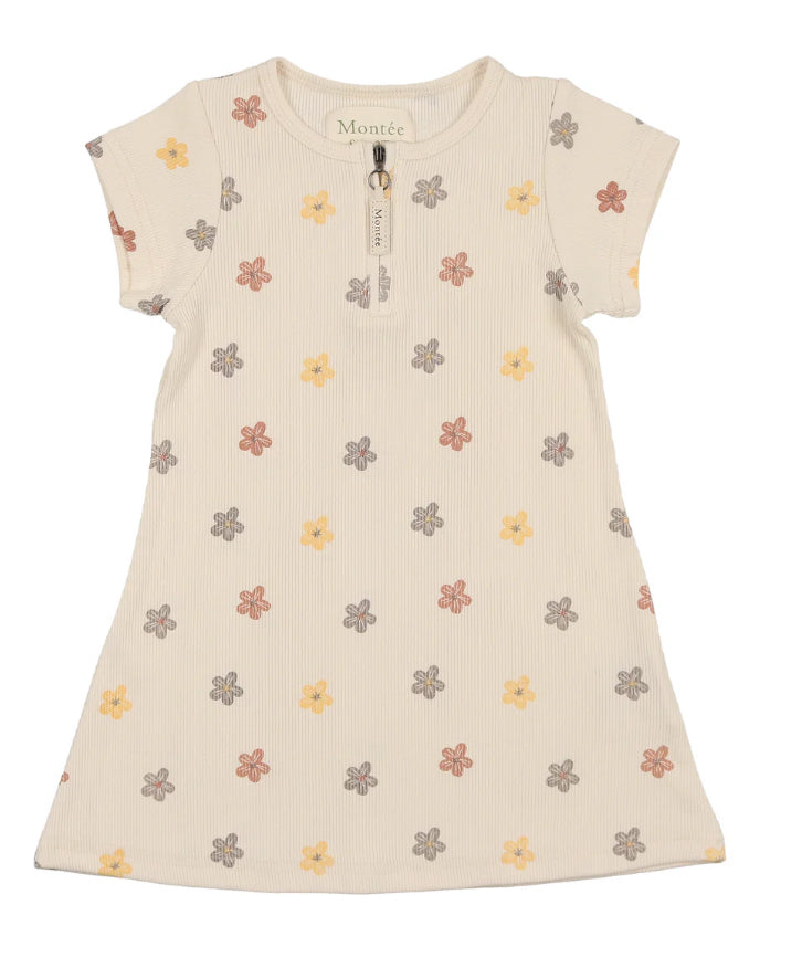 Maniere Floral Ribbed Dress