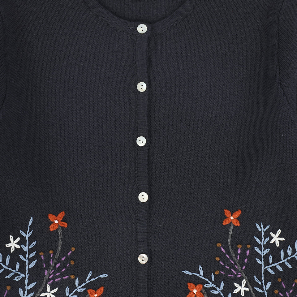 Bace Grey Embroidered Cardigan