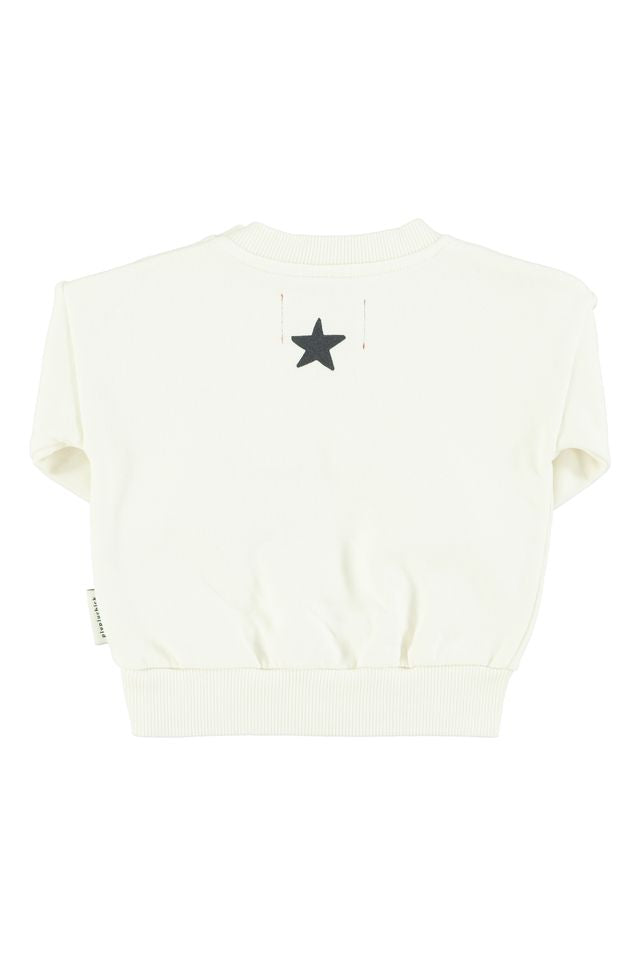 Piupiuchick Baby Ecru "rock star" Sweatshirt