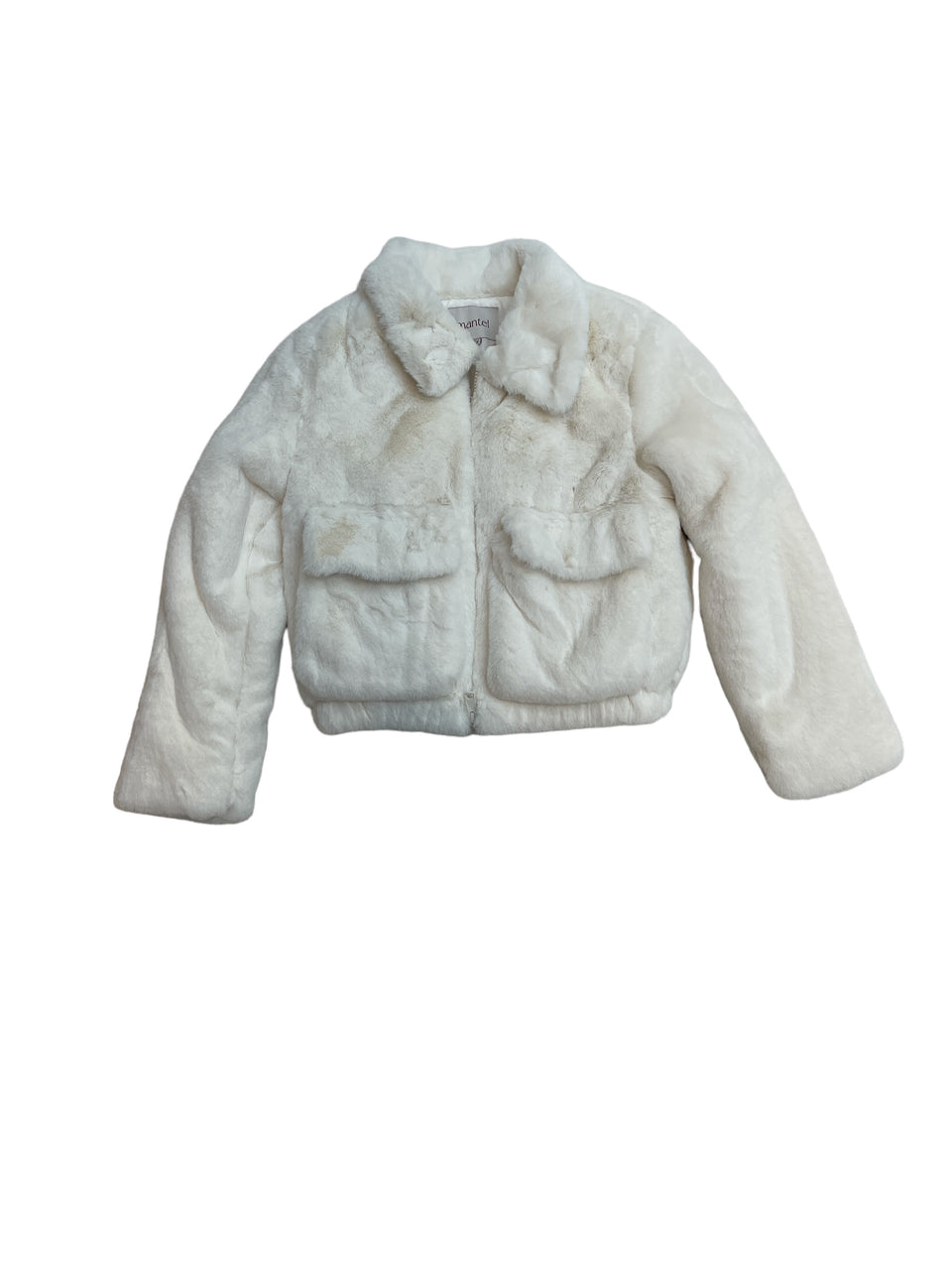 Mantel Oversized Off White Fur Bomber