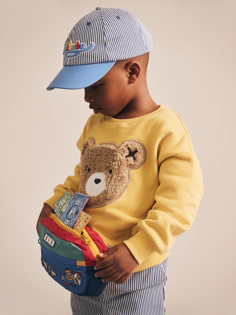 Hux Yellow Furry Bear Sweater