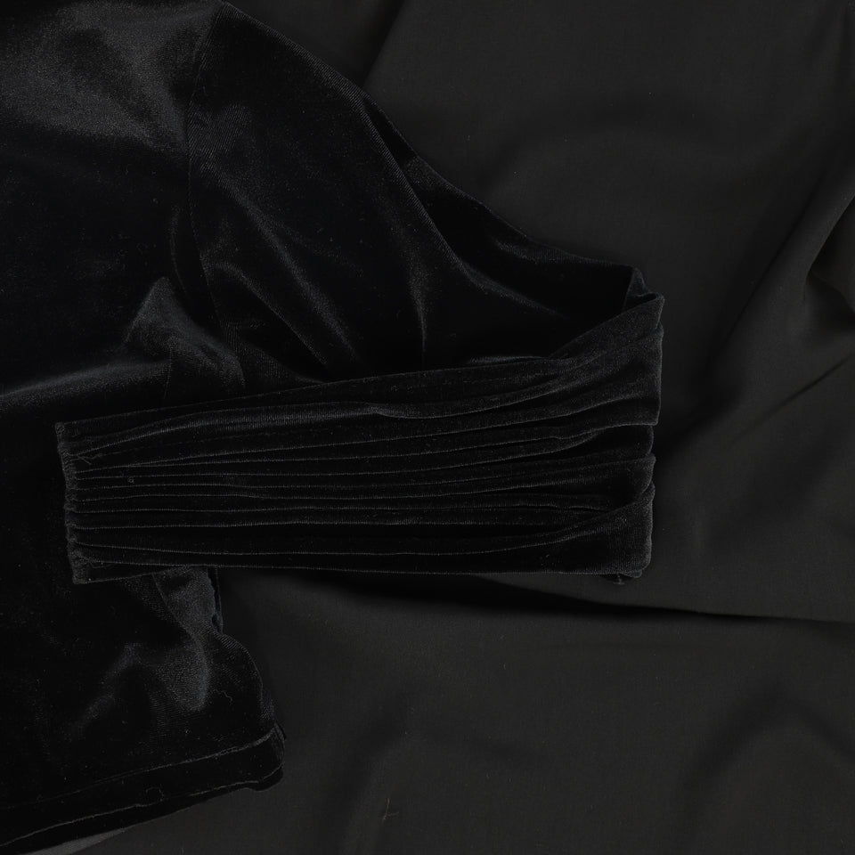 Bace Black Velour Crop Top & Maxi Dress