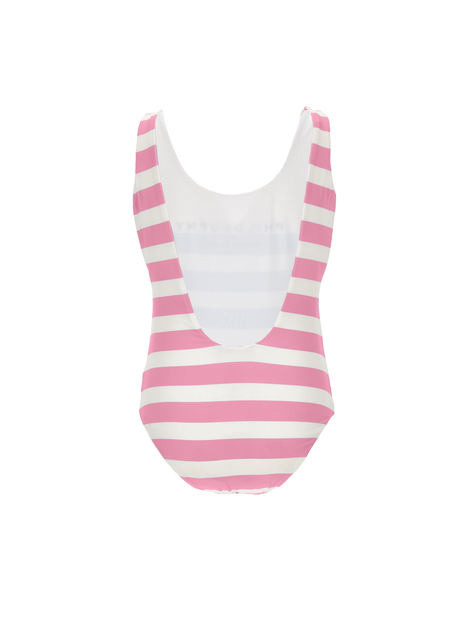 Philosophy White/Pink Striped Swimsuit