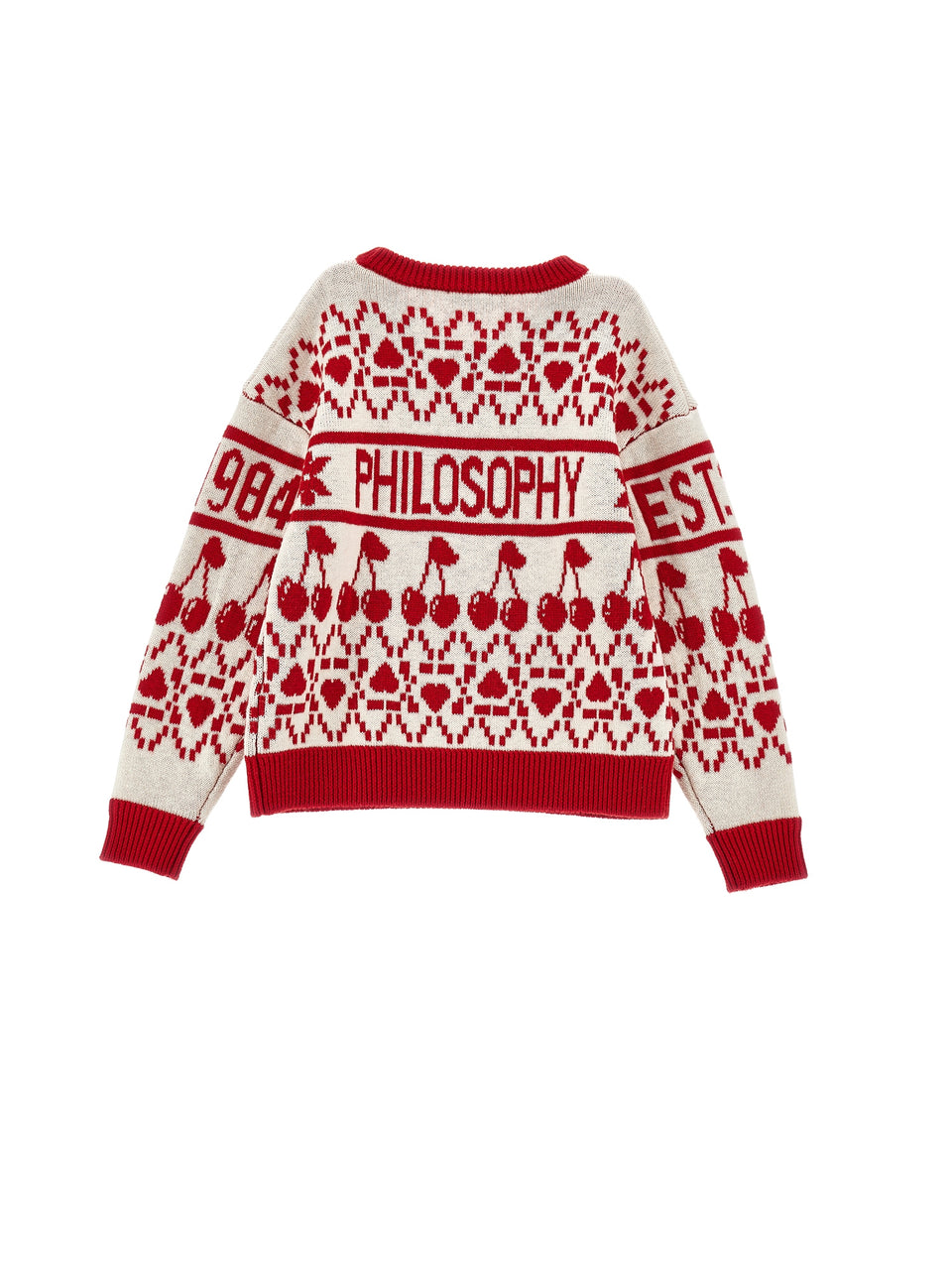 Philosophy White/Red Pullover
