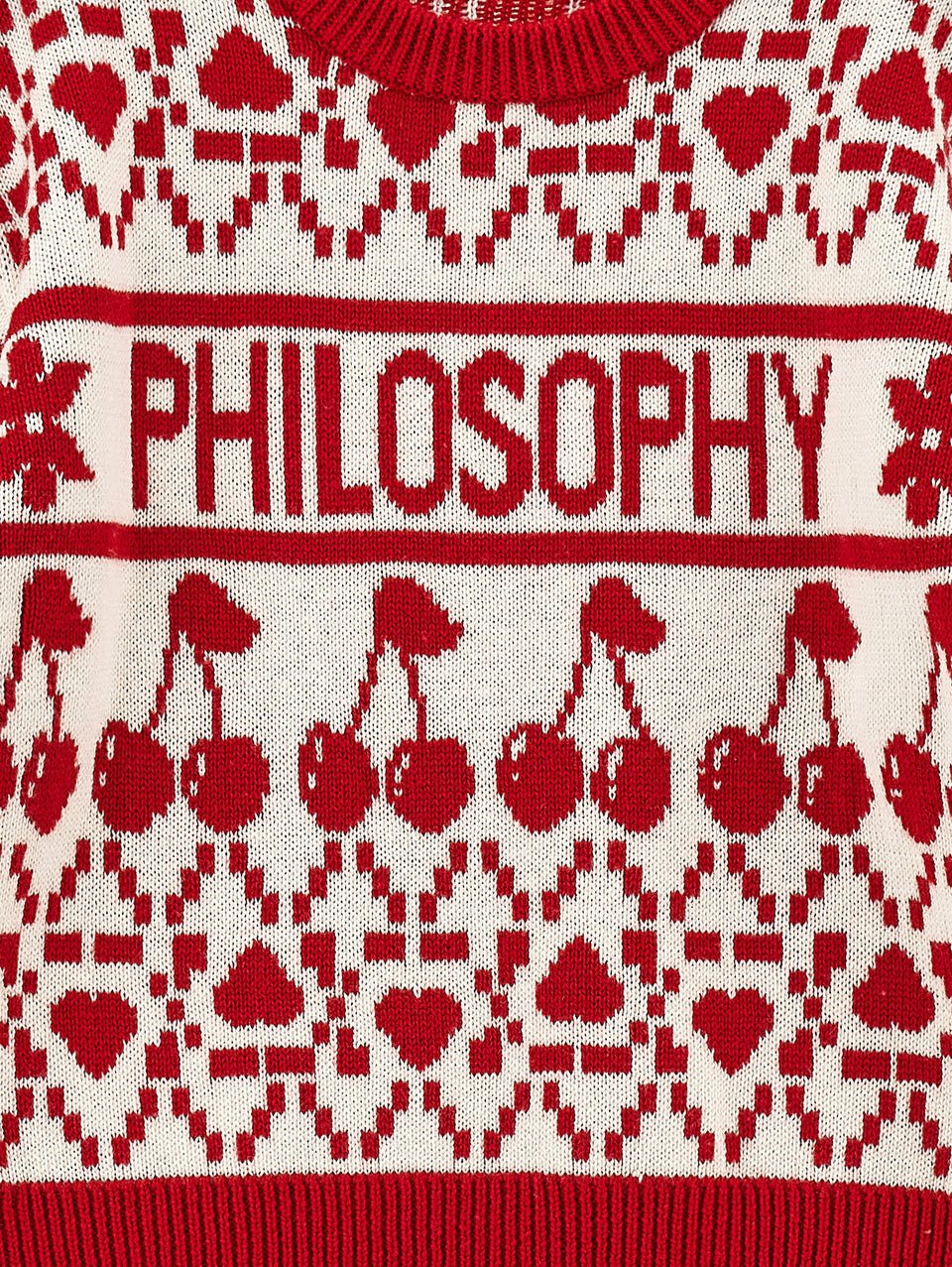 Philosophy White/Red Pullover