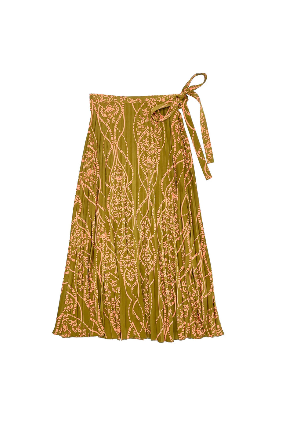 Zaikamoya Nancy Skirt in Cognac Orange Print