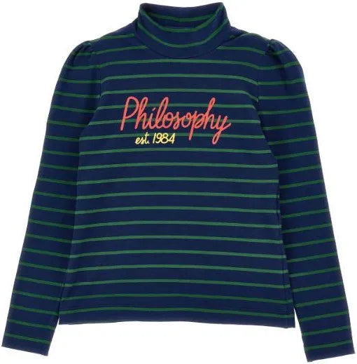 Philosophy Green Long Sleeve High Neck Tee