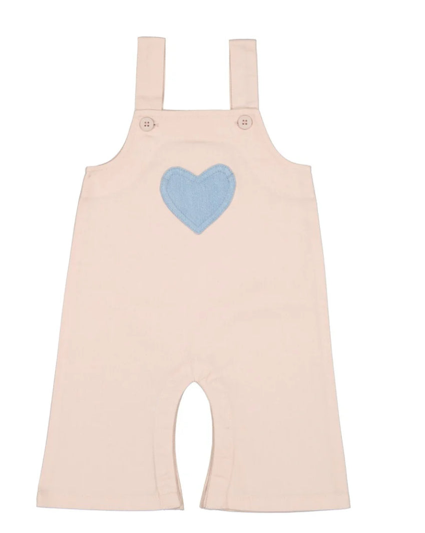 Louis Louise Pink Denim Overall Set with Blue Denim Shirt