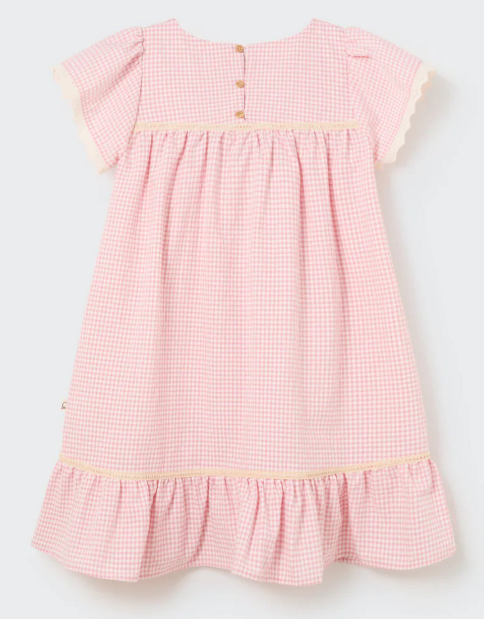 Cozmo Pink Gingham Dress