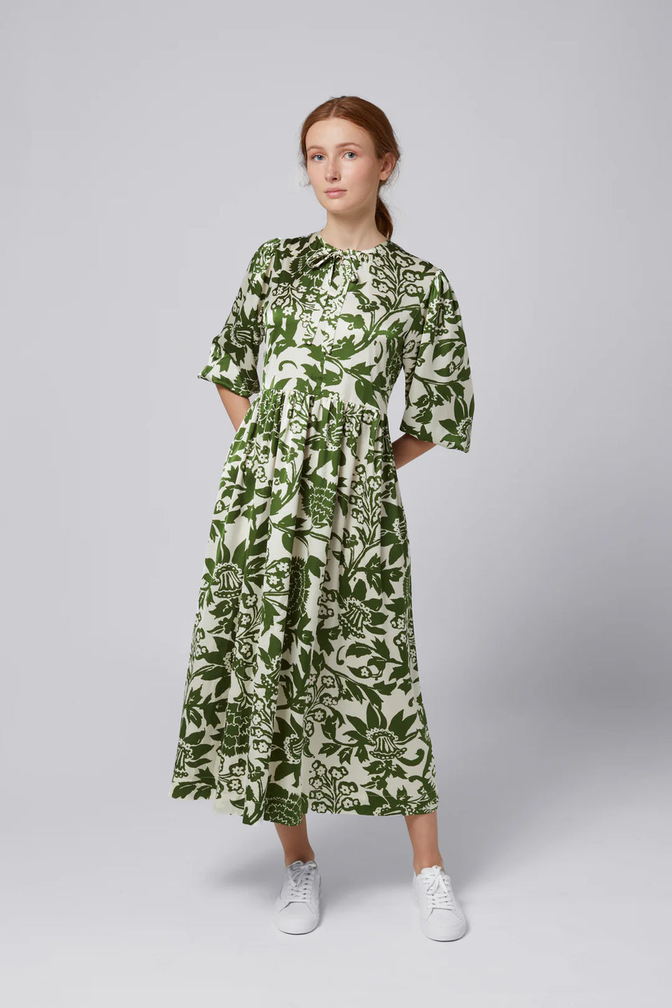 Elle Oh Elle Bridget Dress Green on White