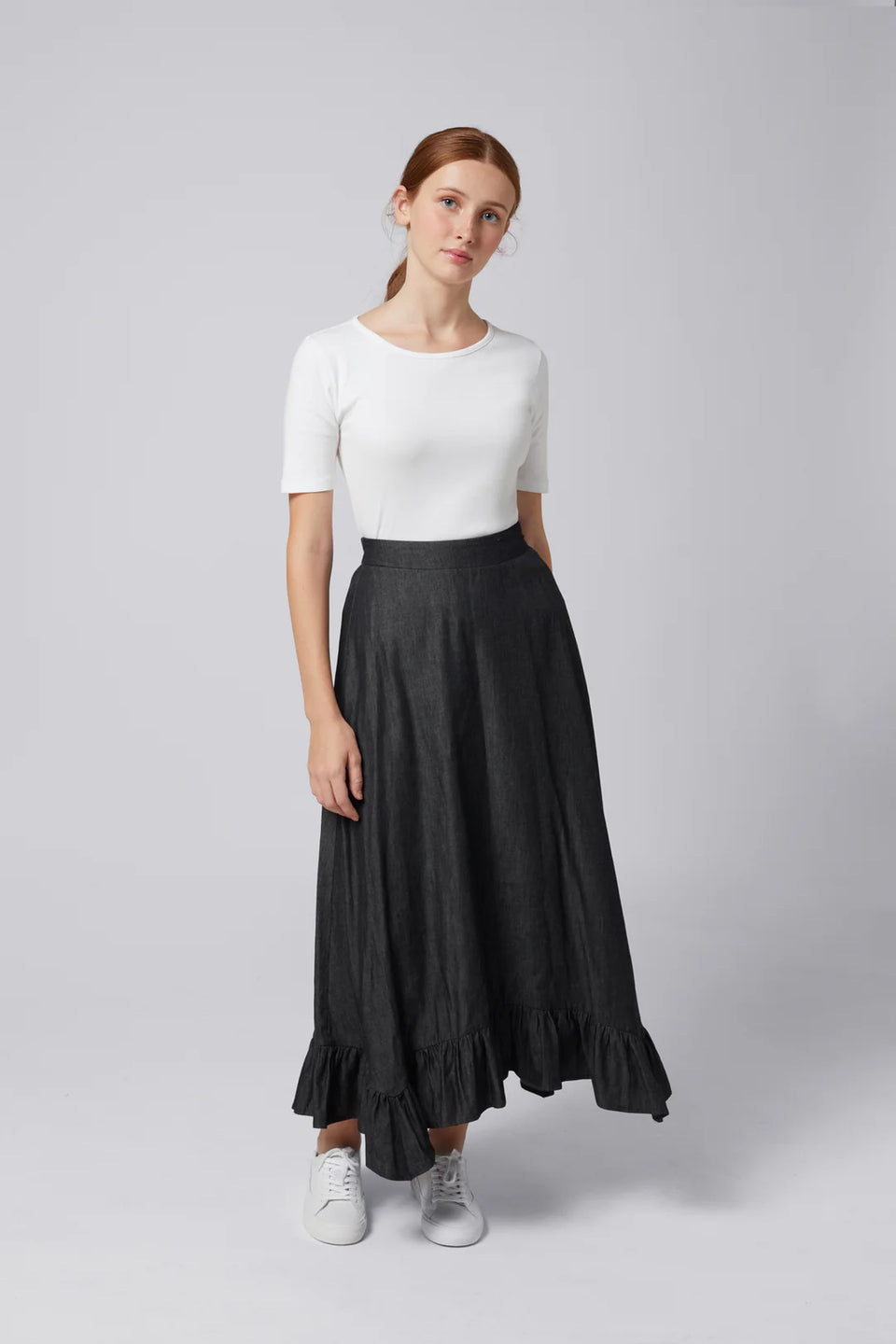 Elle oh Elle Celine Skirt in Black Denim
