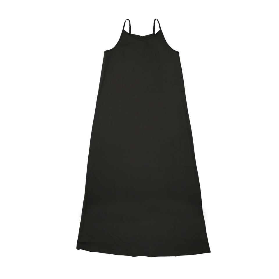 Urban Edge Black Silk Maxi Dress