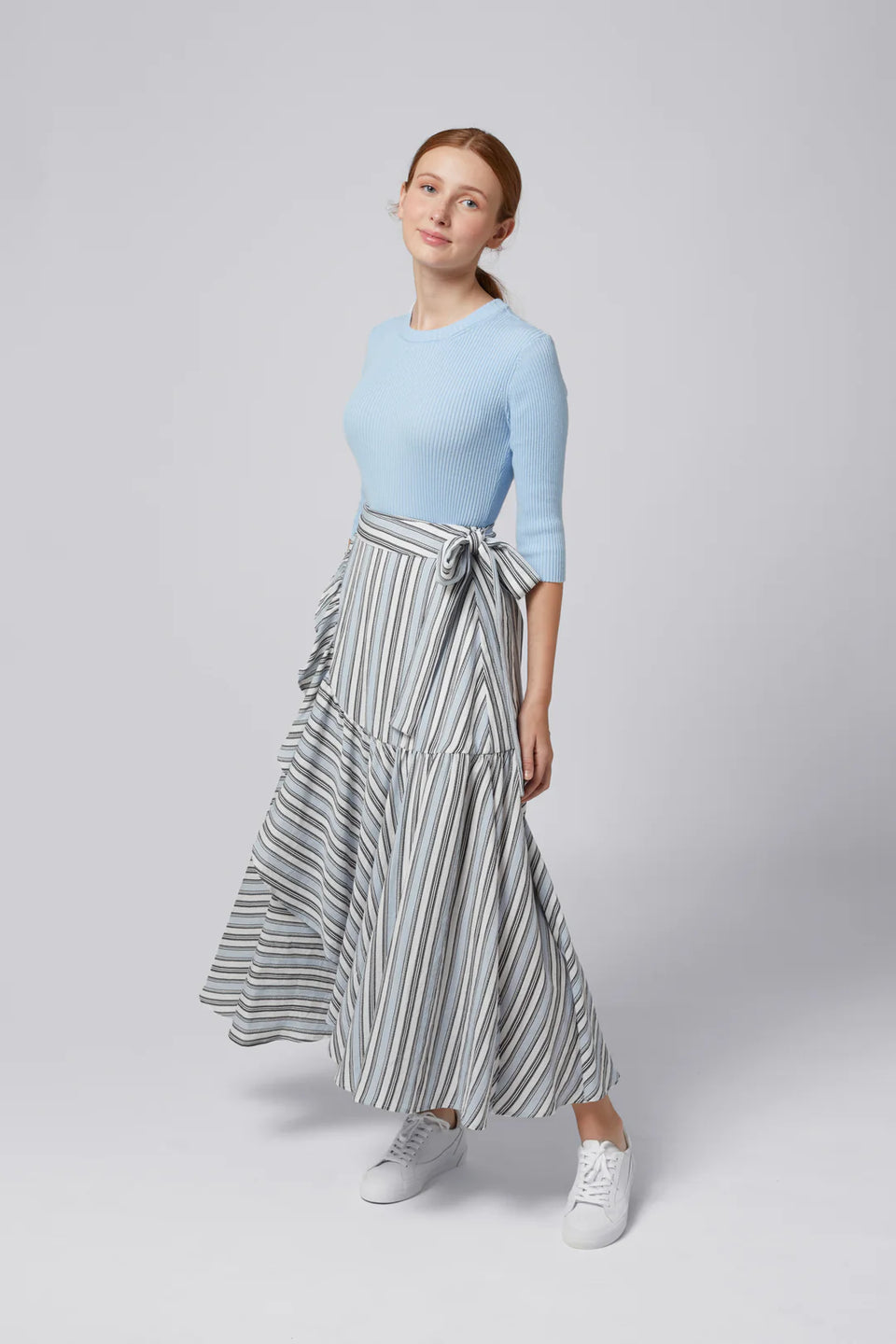 Elle oh Elle Lillian Skirt Blue Stripes