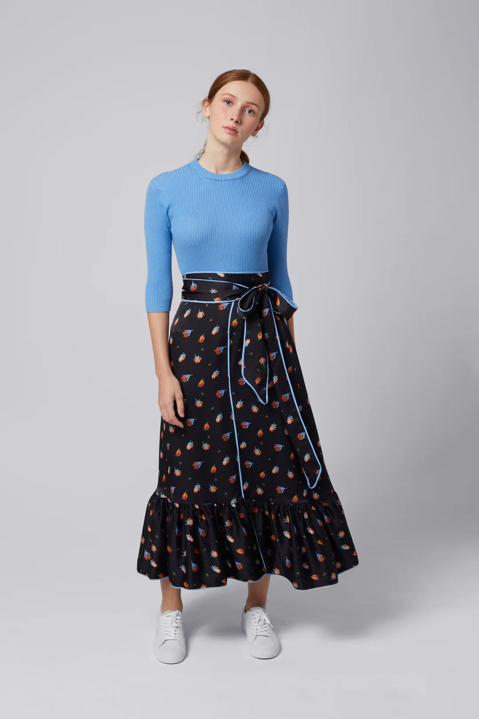 Elle oh Elle Raquel Skirt Blue Trimming