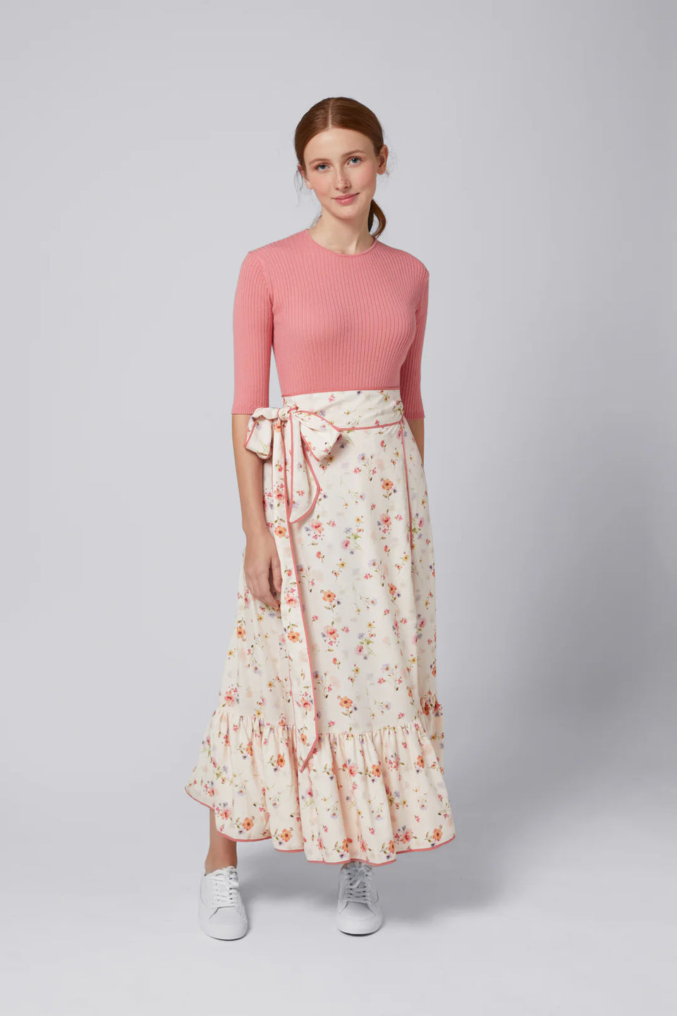 Elle oh Elle Raquel Skirt Pink Flowers