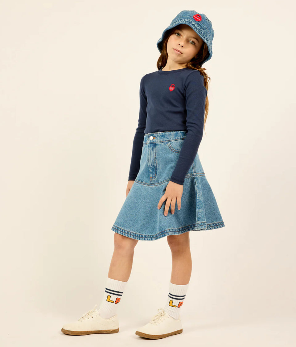 Little Parni Blue Denim Short Skirt