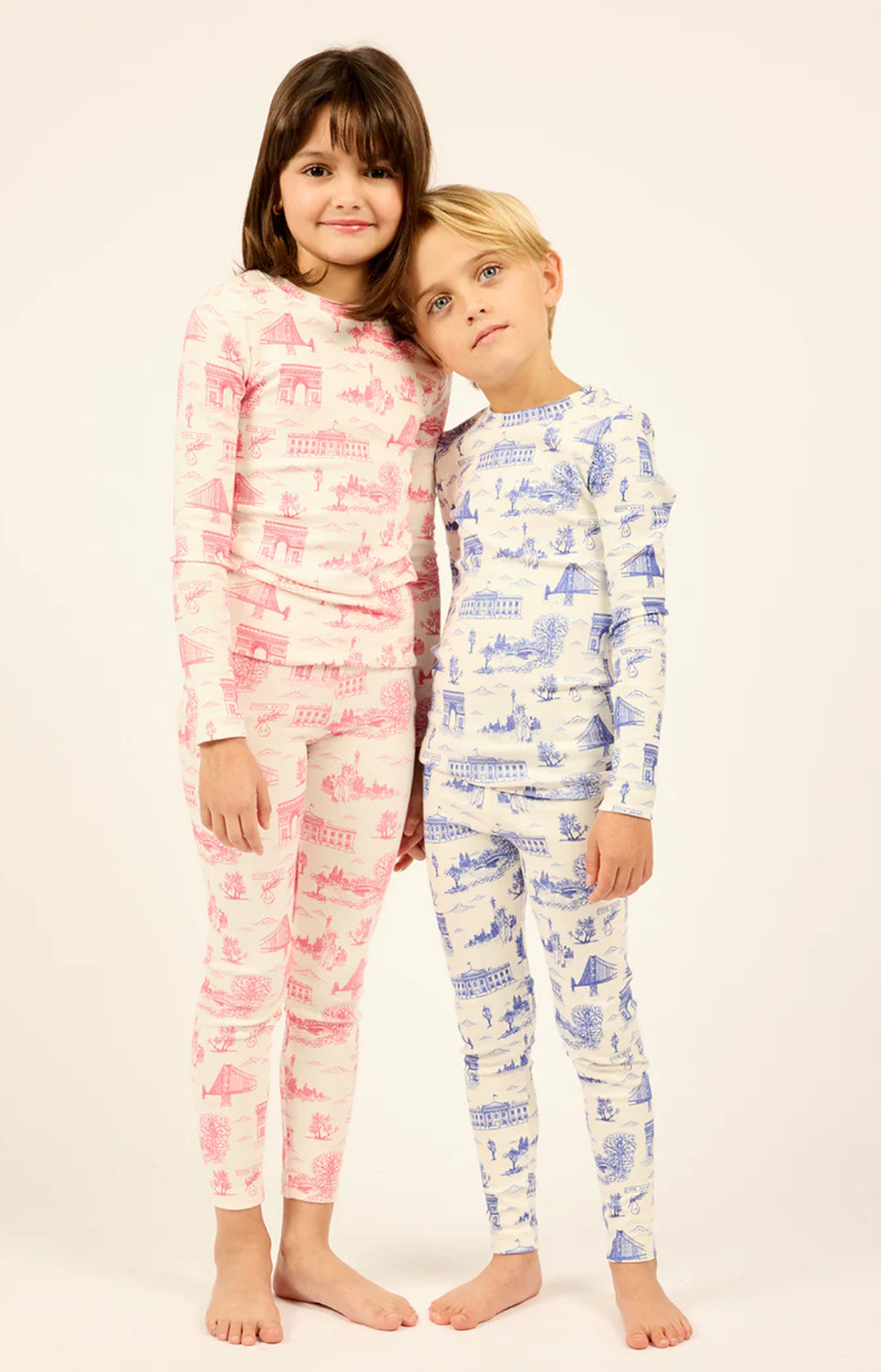 Little Parni Blue/Ivory Toile Pajamas