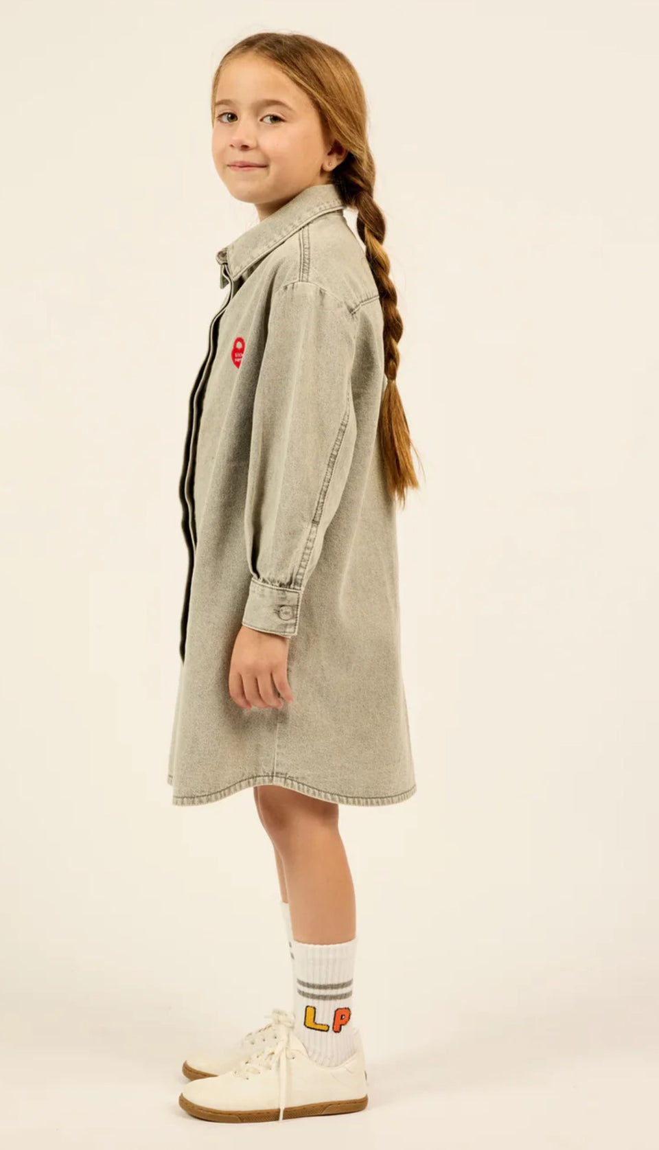 Little Parni Grey Denim Shirtdress
