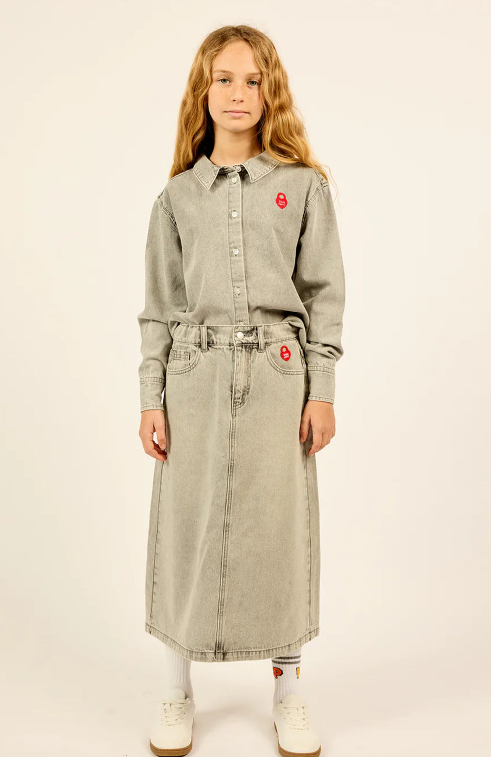 Little Parni Grey Denim Teen Shirt