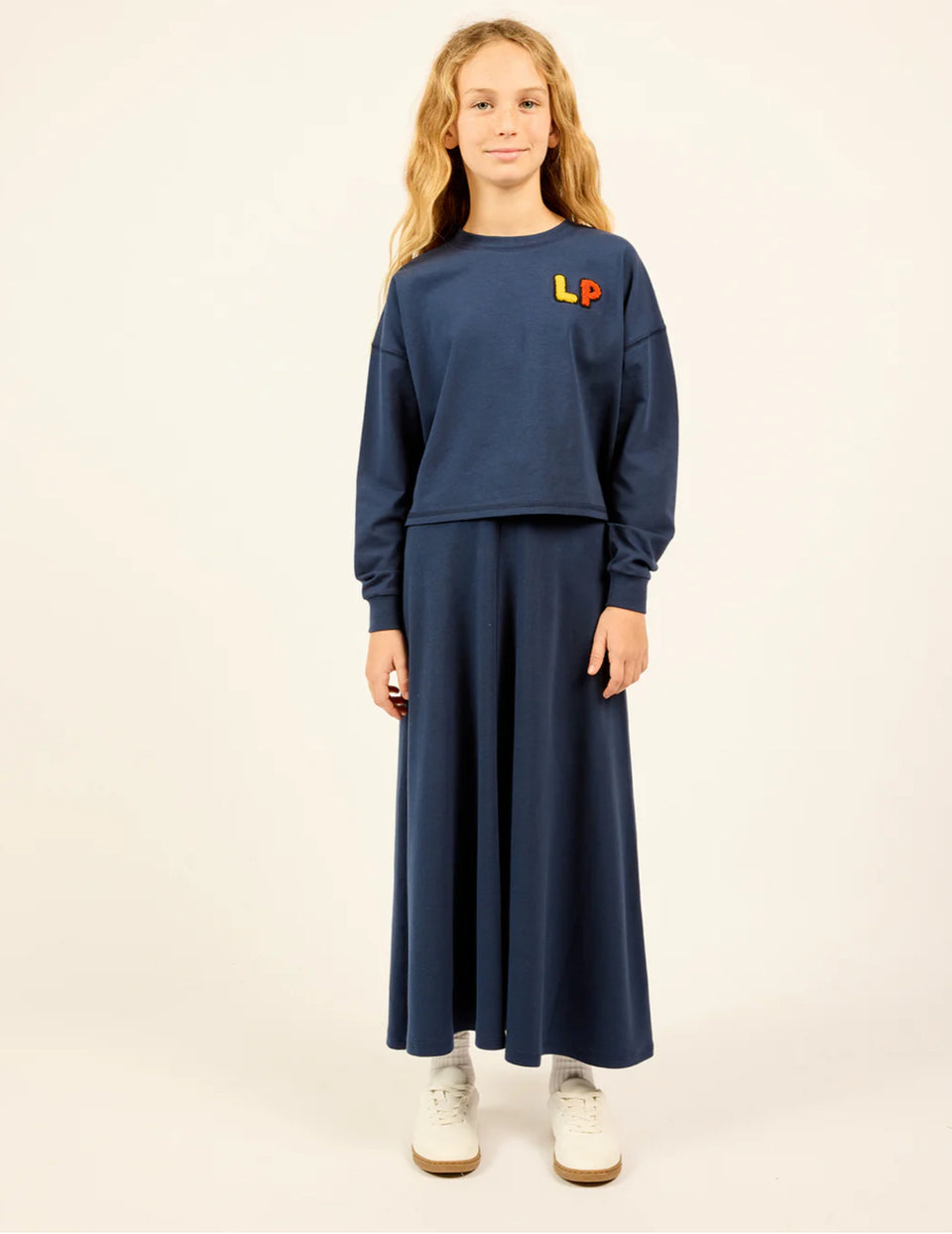 Little Parni Navy LP Crop Top
