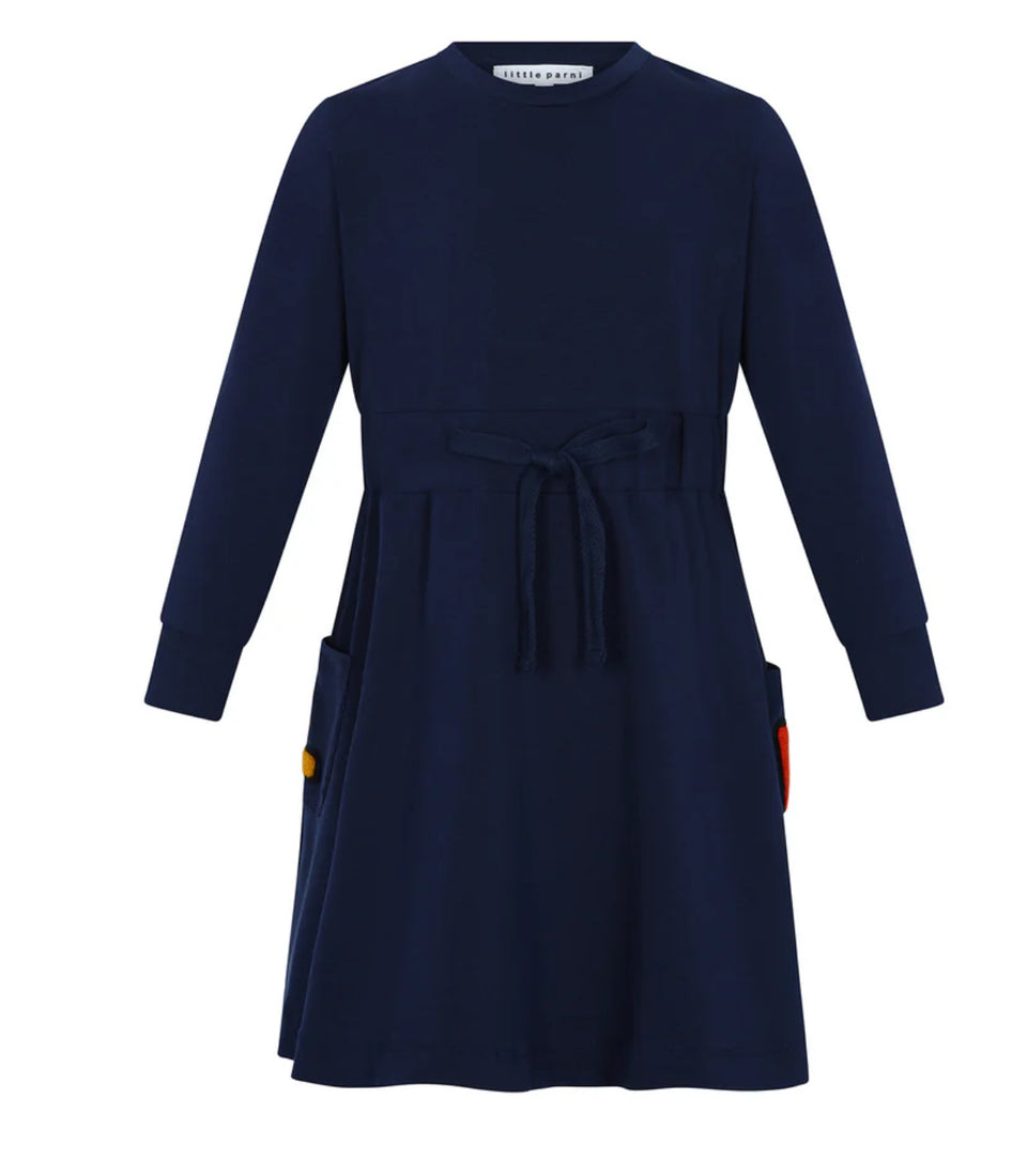 Little Parni Navy LP Pocket Dress