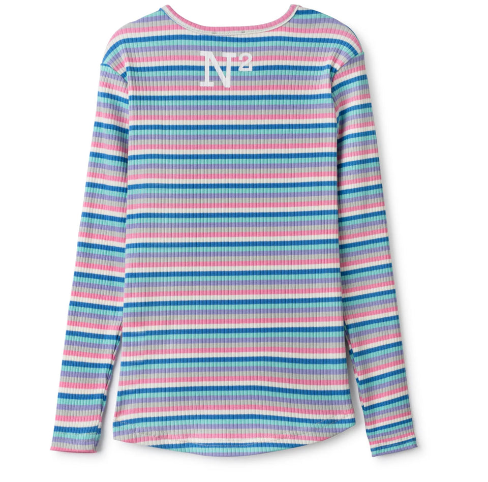 Noname Purple Stripe Tee w/ Smiley