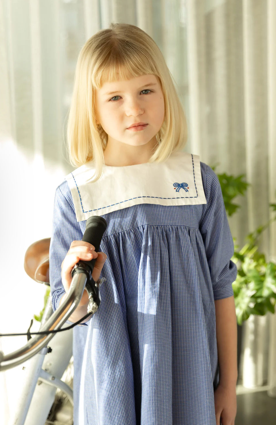 Nou Nelle Bib Checkered Dress