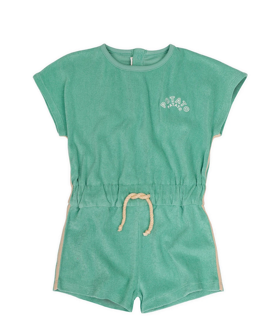 Sproet and Sprout Botanical Green Terry Sport Jumpsuit