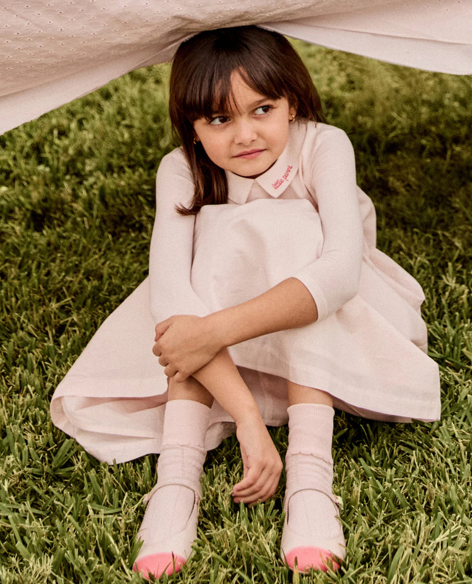 Little Parni Pink Logo Collar Jumper & Tshirt Set