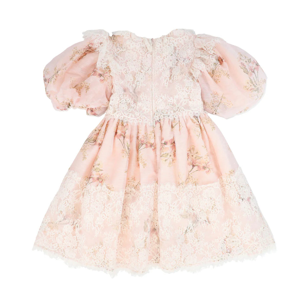 Petite Amalie Blush Orchid French Lace Dress