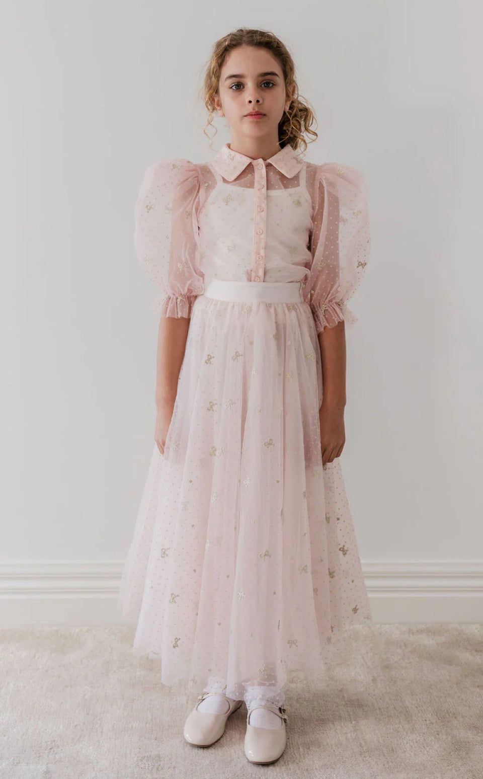 Petite Amalie Pink Summer Bouquet Linen Set