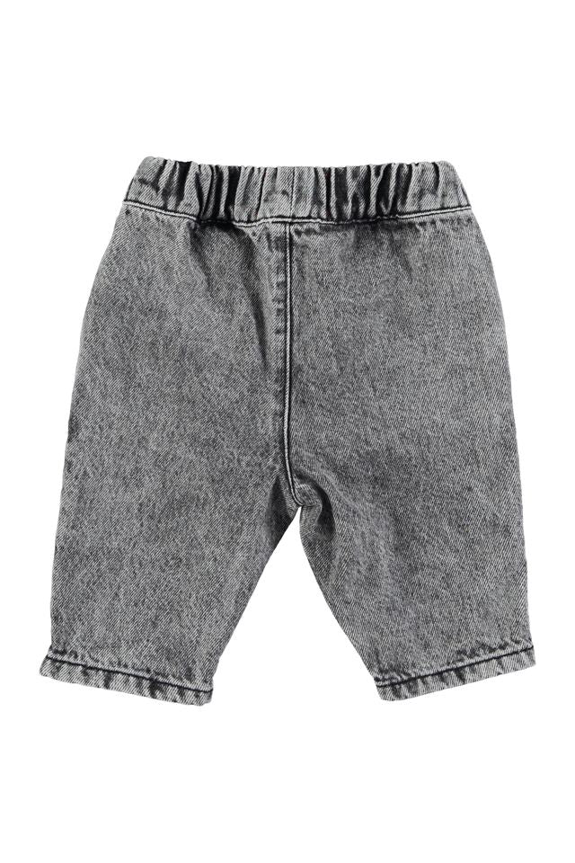 Piupiuchick Washed Black Denim Baby Pants runs oversized