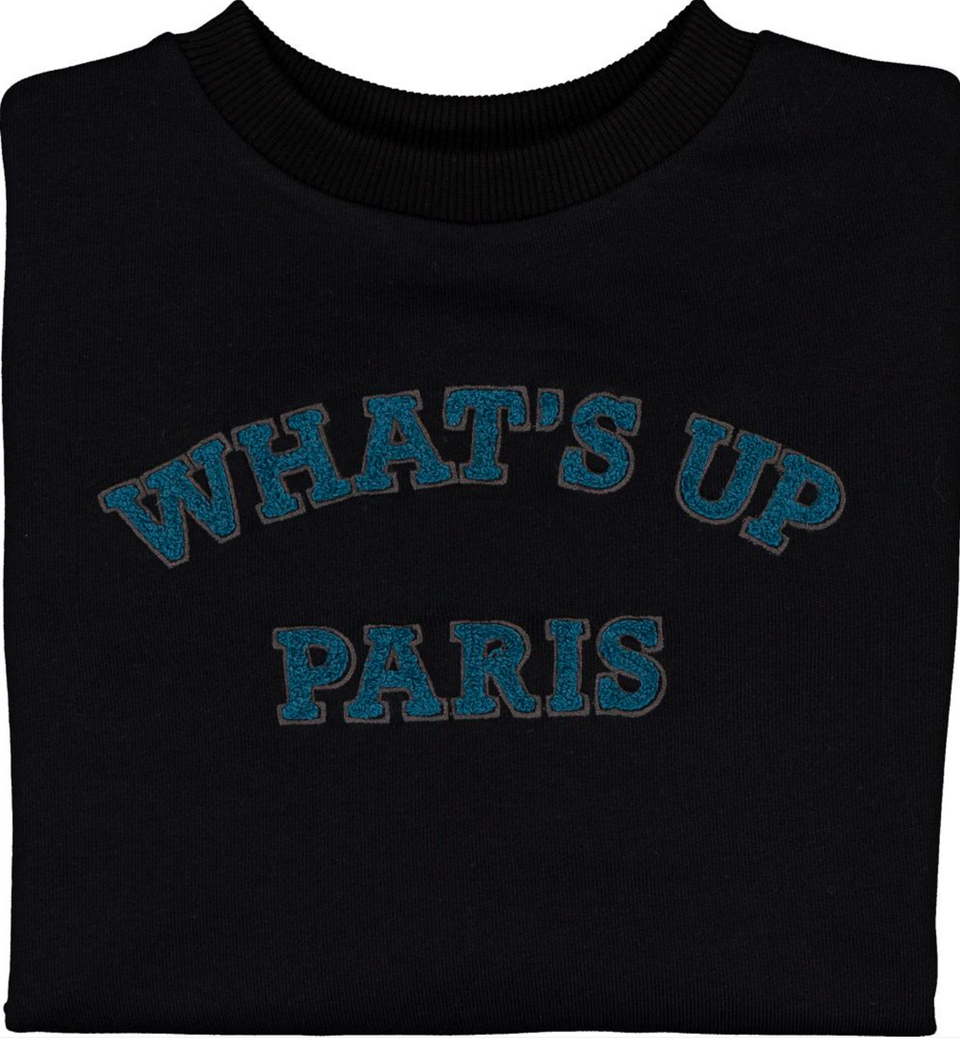 Louis Louise Black Fleece 'What's Up' Mike Sweatshirt