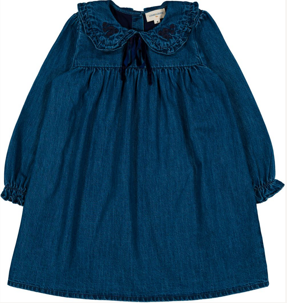 Louis Louise Blue Denim Bejamine Dress