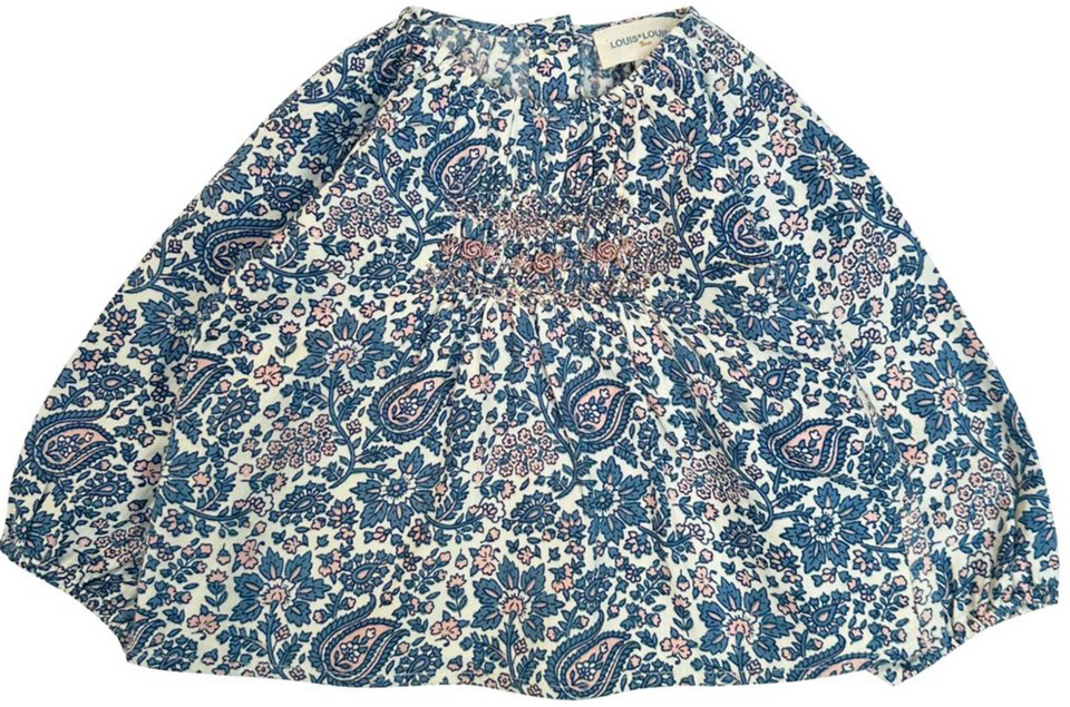 Louis Louise Blue Cashmere Tunic w/Pink Legging Set