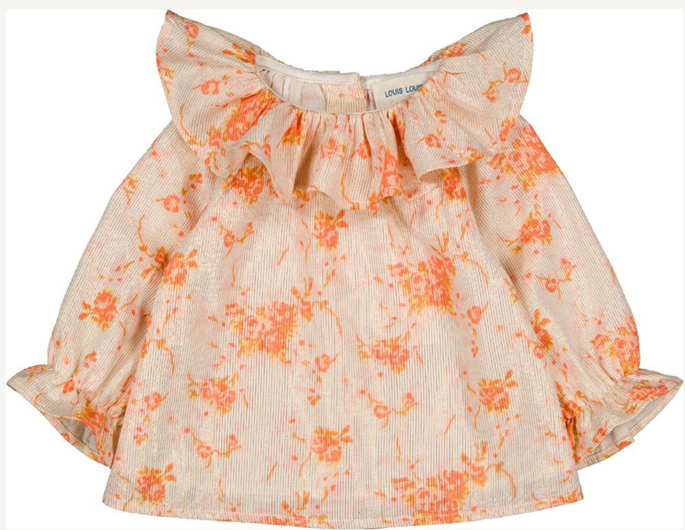 Louis Louise Cream Stripe Lurex Bouquet Tunic w/Bloomer Set