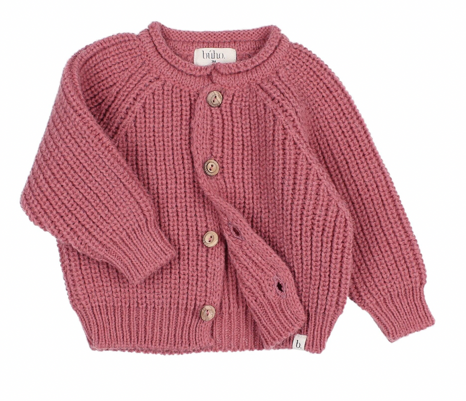 Buho Blush Soft Knit Cardigan W/ Hat