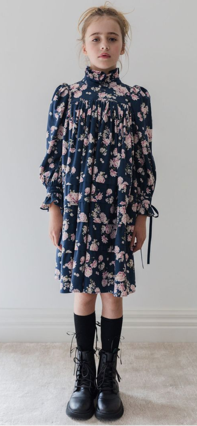 Steph Lilac Floral Printed Cord Dress