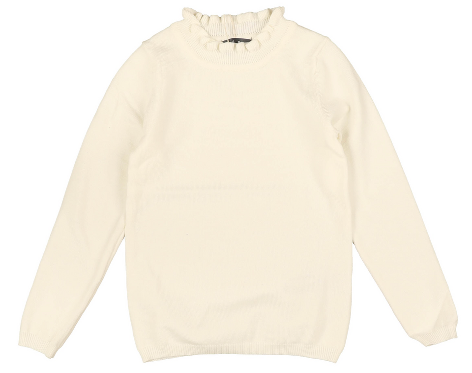 Belati Ivory Suba Jersey Jumper w/ White Knit
