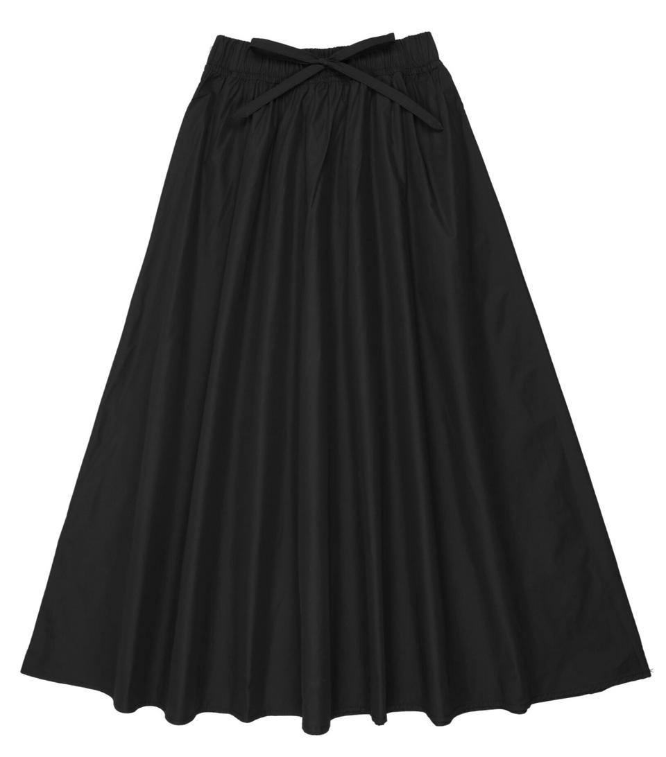 Kin Kin Black Maxi Taffeta Skirt