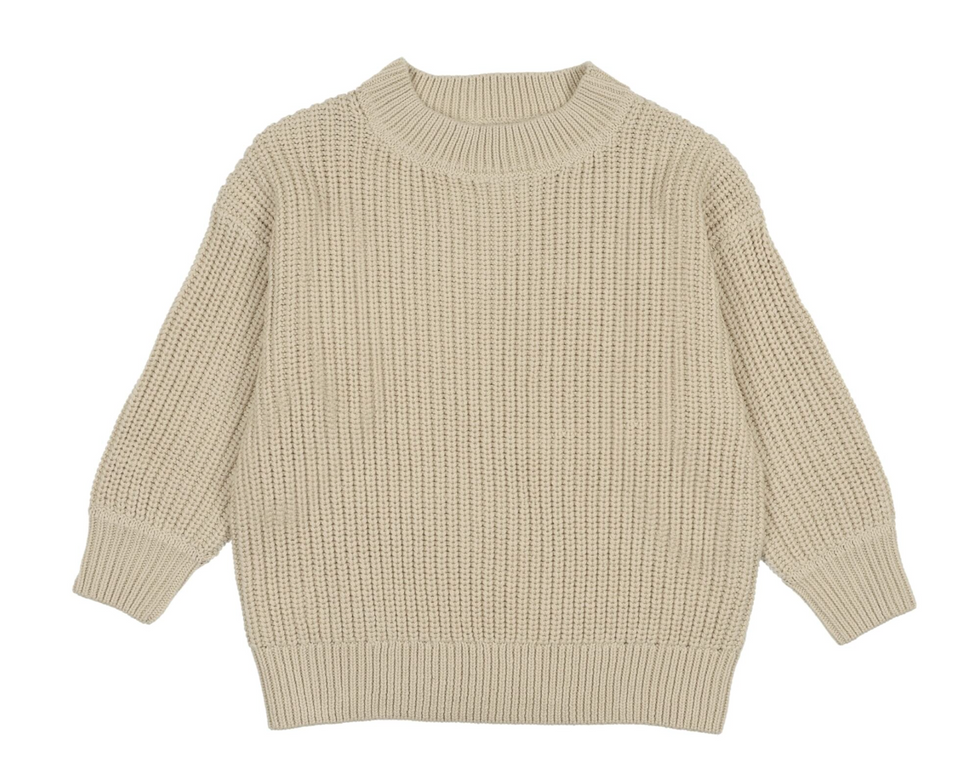Kin Kin Natural Fisherman Ribbed Sweater