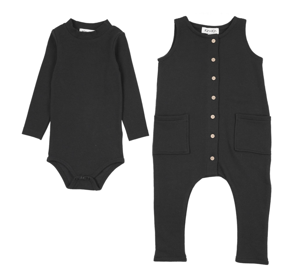 Kin Kin Black Jumpsuit/Onesie Set