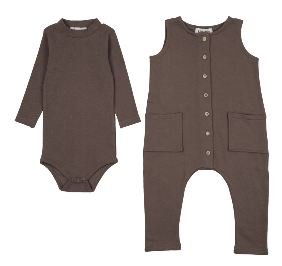 Kin Kin Chestnut Jumpsuit/Onesie Set