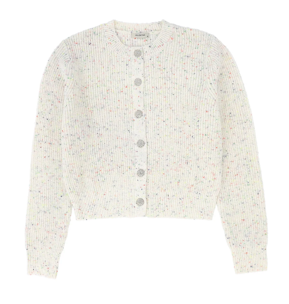 Valentina Ivory Diamond Chunky Knit Cardigan