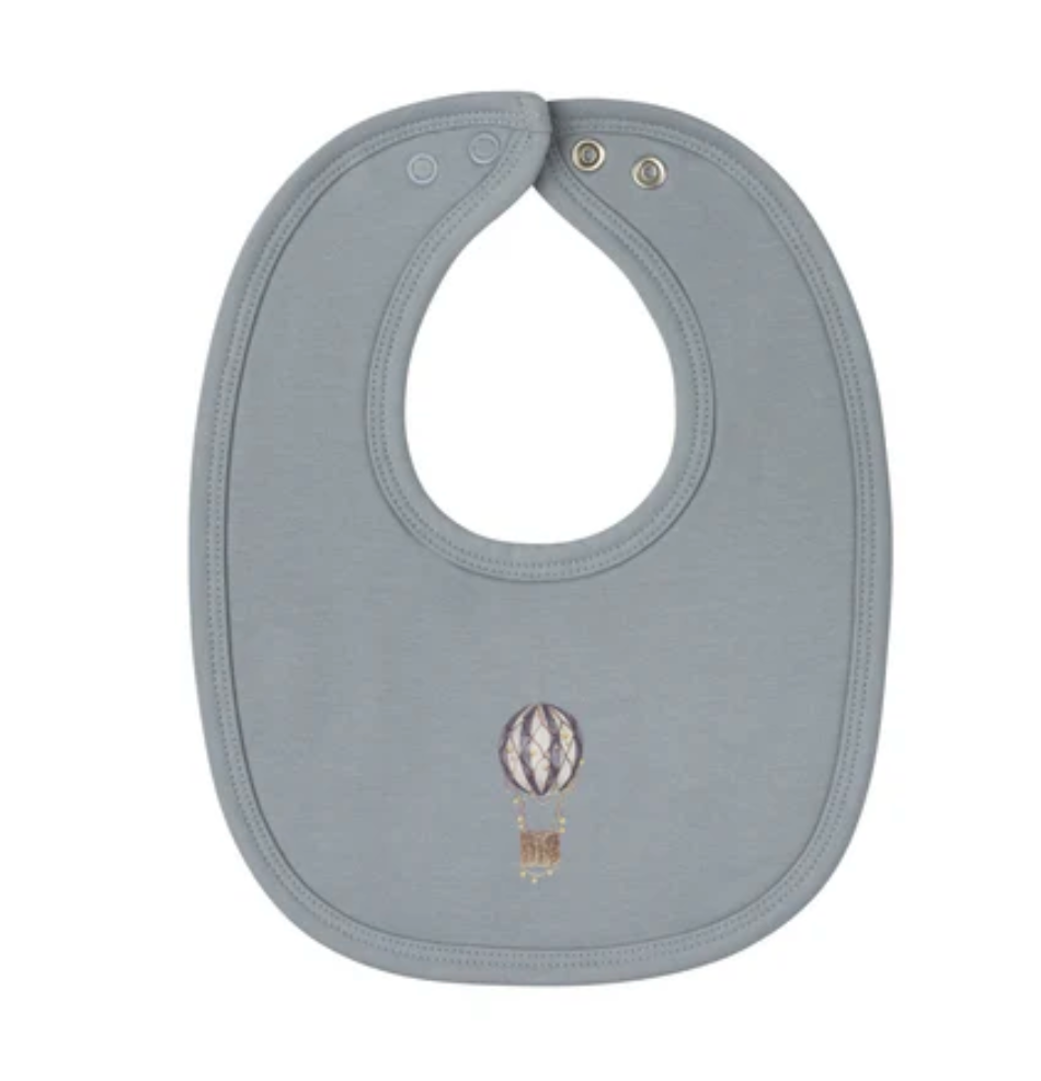 Aurora French Terry Hot Air Balloon Blue Bib