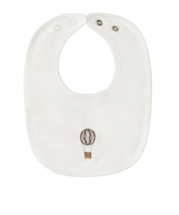 Aurora French Terry Hot Air Balloon Ivory/Blue Bib