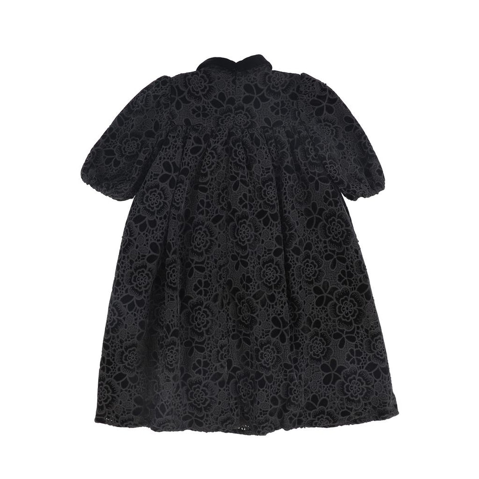 Francesca Guiliano Black Velvet Empire Dress