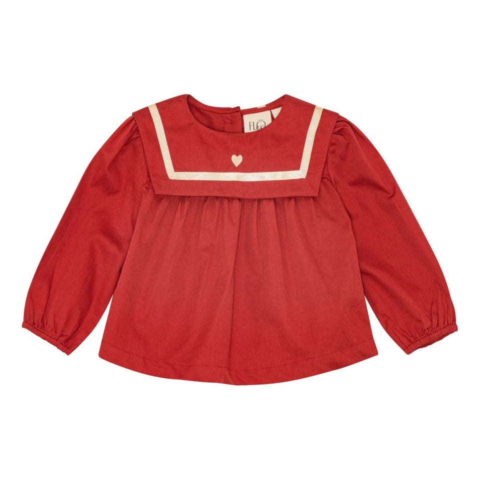 Floss Poppy Red Bay Blouse