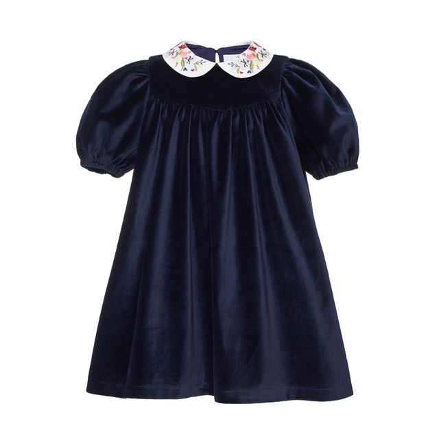 velvet dress embroidered Paade Mode Haven Dark Blue Collar – Elegant Child NY Zeagoo Mini Dress Vacation ProductID: 68021 Discover the exquisite Black Size:L(36